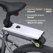 Kit de conversión para bicicleta eléctrica + adaptador de tija de sillín, 6 velocidades, máx. 25 km/h, ligero (2 kg) y fácil de transportar + control por aplicación, ideal para bicicletas de montaña y carretera