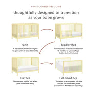 Cuna convertible 4 en 1 Swell de Babyletto con kit de conversión para cama infantil