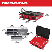Caja de herramientas rodante PACKOUT de 22 pulg., caja de herramientas grande de 22 pulg. y caja de herramientas mediana de 22 pulg.