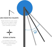 Monitor portátil ARZOPA 2,5K de 16 pulgadas, 2560 x 1600, HDR, 10 bits, QHD, interfaz C, HDMI para laptop, IPS 16:10, cuidado ocular, segunda pantalla externa para Mac, PC, PS4/5, Xbox, Switch (Z1RC)