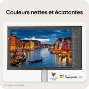 Monitor PC LG Ultrafine™ 27UP850K-W 4K de 27" - Panel IPS con resolución UHD (3840 x 2160), 5ms GtG 60Hz, DisplayHDR™ 400, DCI-P3 95% (CIE1976), modo lectura, inclinable y ajustable en altura