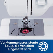 Máquina de coser eléctrica Brother XM2701S Edición Exclusiva, 27 programas de costura, brazo libre, enhebrador automático, costura de mezclilla
