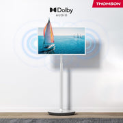 THOMSON Go TV 32 pulgadas (81 cm), televisor Android portátil – HD Ready (1366x768), control por voz, Netflix, Disney, Google, Bluetooth 5.1, Wi-Fi, función hotspot, autonomía de hasta 4 horas