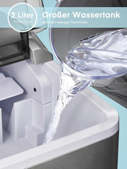 Máquina de hielo ganadora del test 2025, 14 kg en 24 horas, 9 cubitos de hielo en 6-8 minutos, funcionamiento silencioso, fabricador de hielo de 120W con pala y cesta, máquina de hielo pequeña para el hogar, oficina