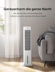 Enfriador de aire PELONIS con refrigeración por agua, aire acondicionado portátil, ventilador de 5L con refrigeración por agua, humidificador de aire con mando a distancia, 355m³/h, aire acondicionado sin tubo de escape