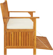 vidaXL Banco de Almacenamiento de Jardín Asiento Baúl Madera Maciza de Acacia