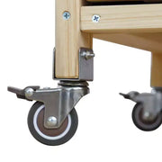 Isla de cocina para exteriores con cubierta de acero inoxidable, carrito de cocina de madera con puertas, estantes y especiero, isla de cocina con ruedas