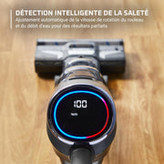 Aspirador escoba friegasuelos inalámbrico Rowenta X-Clean 4, aspiración y fregado potente, inteligente, 50 min de autonomía, autolimpieza GZ5037WO, negro
