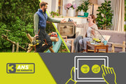 RYOBI - Cortabordes Inalámbrico 18V ONE+ RLT183250F – Ancho Ø25-30cm, Batería 2.5Ah + Cargador, Autonomía 50min, Sistema EasyEdge™, Ligero y Preciso, Ideal para Bordes, Macizos y Taludes