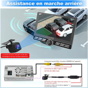 Autoradio Android 13 1 DIN universal para coche, pantalla de 10,6 pulgadas, compatible con GPS, CarPlay, Android Auto, WiFi, 4G, Bluetooth, FM, RDS, USB, mandos en el volante [4GB+64GB]
