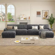 Sofá seccional modular extra grande Dyonery 158, tela de CHENILLE con asiento profundo, montaje sin herramientas
