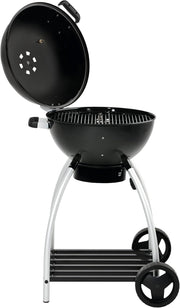 Barbacoa de carbón esférica RÖSLE No.1 Sport F50, barbacoa de carbón de alta calidad con entrada de aire ajustable, bisagra en la tapa, termómetro en la tapa, estante estable, superficie de parrilla extragrande y cámara de cocción