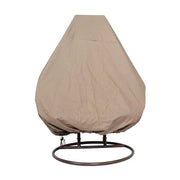 LeisureMod Silla Colgante Huevo para 2 Personas con Soporte - Columpio Hamaca Lounger de Ratán para Patio Exterior/Interior con Cojines
