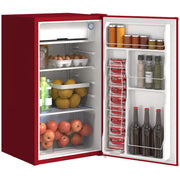 Mininevera con congelador HOMCOM de 3.2 pies cúbicos, refrigerador compacto de una puerta con termostato ajustable para dormitorio