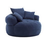 Sillón redondo tipo perezoso – Blanco/Azul/Gris/Amarillo/Naranja/Rojo rosa/Azul marino/Verde, asiento individual y doble