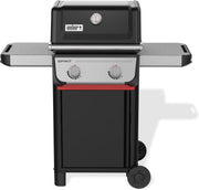 Barbacoa de gas Weber Spirit E-210, 2 quemadores, superficie de cocción 51 x 46 cm, termómetro en la tapa, 2 ruedas, negro/plata (1500838)
