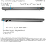 HP 15s-fq0003sf Ordenador Portátil 15,6" FHD, PC Portátil (Intel Celeron N4120, RAM 4 GB, SSD 128 GB, Intel UHD Graphics, Windows 11), Portátil Gris, AZERTY, Microsoft 365 Personal 12 Meses Incluido