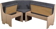 Conjunto de banco esquinero genérico Hamburg VEDUTI (roble Sonoma)