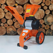 Trituradora de jardín eléctrica Forest Master FM4DDE 2800 W 4 HP para ramas, hojas y madera