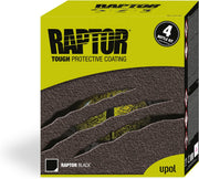 Kit de revestimiento protector RAPTOR - 4 botellas de 3,79 litros (incluye endurecedor), negro, con pistola profesional RAPTOR de boquilla ajustable