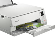 Impresora multifunción de inyección de tinta a color Canon PIXMA TS6350a DIN A4 (impresora fotográfica, escáner, copiadora, OLED, 4.800x1.200 ppp, USB, WLAN, 5 tintas independientes, impresión a doble cara, 2 bandejas de papel), negro