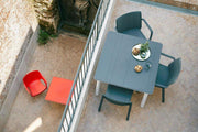 Mesa cuadrada Resol Noa para interior y exterior 90x90 | Jardín, terraza, balcón, salón, cocina, comedor | Diseño, ligera, versátil | 2-4 personas | Patas blancas - Sobre blanco