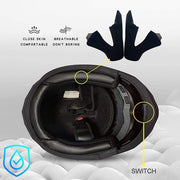 Casco de moto Bluetooth, casco integral con intercomunicador Bluetooth para 2 pilotos, aprobado por DOT/ECE, ligero, con doble visera, casco modular para adultos hombres y mujeres S~XL