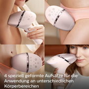 Dispositivo de depilación IPL Philips Lumea Serie 9000 – Dispositivo de depilación con tecnología SenseIQ, 4 accesorios para cuerpo, rostro, zona del bikini y axilas, inalámbrico (Modelo BRI957/00)