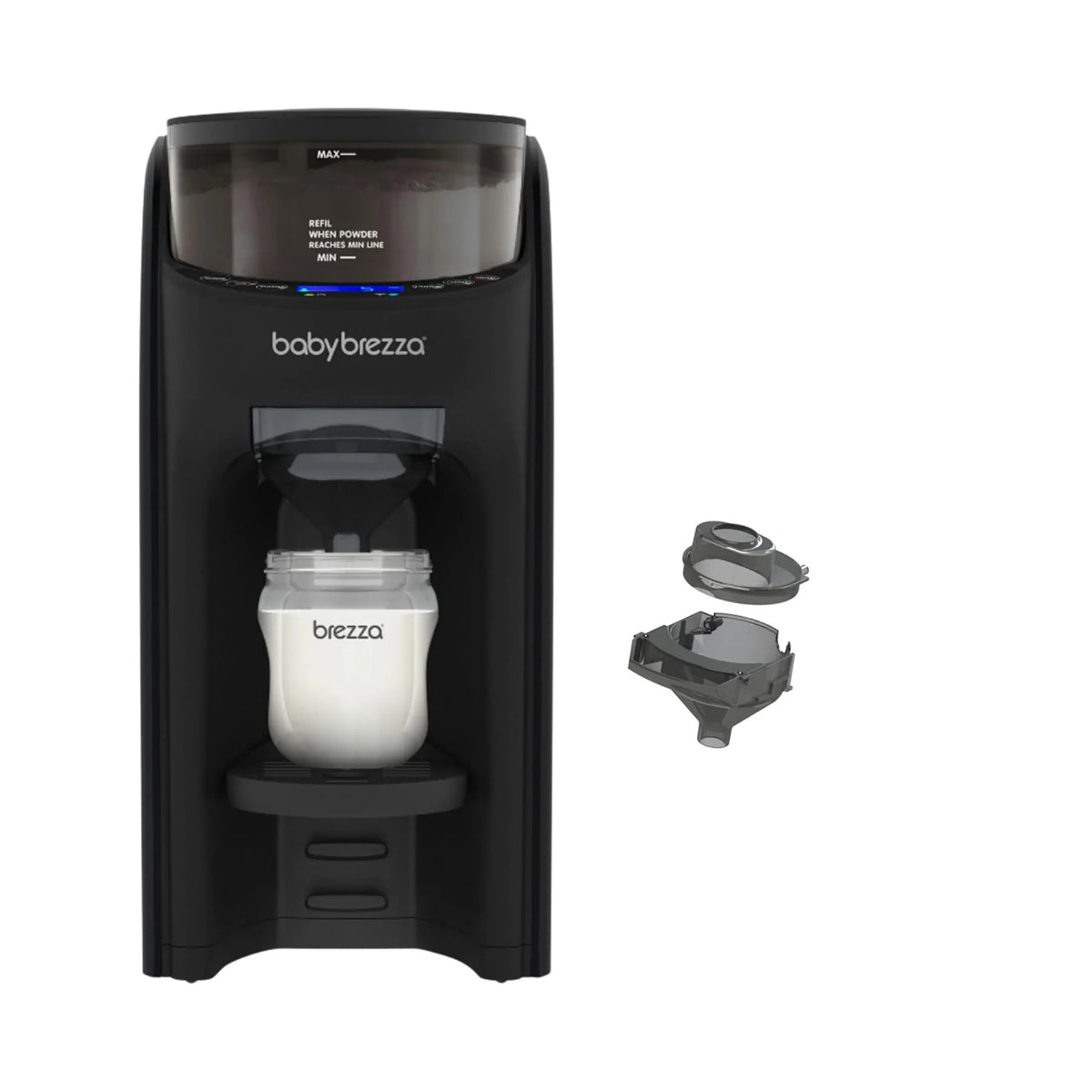 Preparador de biberones Formula Pro Advanced, leche en polvo y agua, 2 embudos, 3 temperaturas, libre de BPA, negro