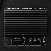 Caliber BC112SA-PRO – Subwoofer activo para coche de 12 pulgadas con amplificador integrado – Subwoofer para coche de 200W RMS – 1000W pico – Negro