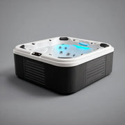 Jacuzzi exterior de 6 plazas acrílico 200x200x90 cm - iluminación LED - sistema de masaje