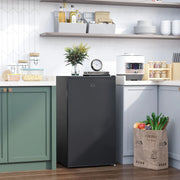 Mininevera con congelador HOMCOM de 3.2 pies cúbicos, refrigerador compacto de una puerta con termostato ajustable para dormitorio
