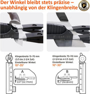 Afilador de cuchillos 202H con ángulo ajustable de 10–35°, set de afilado de 7 piezas con piedras de diamante y de agua