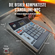 Muestreador MPC, sampler, secuenciador, procesador de efectos MPCSAMPLE con batería, USB-C, altavoz, micrófono y 16 pads