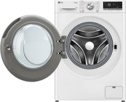 LG F4WV7080, Clase A, lavadora de carga frontal 8 kg, 1400 rpm, AI Direct Drive, Wi-Fi, limpieza profunda con vapor, gran capacidad, TRIPLE A, puerta exterior de cristal templado, 62 x 60 x 85 cm, blanco