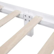 Base de cama de madera tamaño Queen Whisen, base de plataforma con soporte de listones de madera