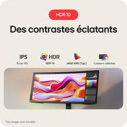 Monitor LG UltraWide™ 34U650A-B de 34" - Panel IPS con resolución QHD (3440 x 1440), 5 ms GtG, 100 Hz, HDR 10, DCI-P3 99% (CIE1931), PBP, PIP, HDMI, DisplayPort 1.4