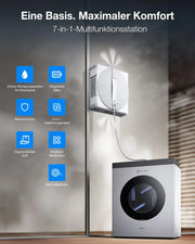 Robot limpiacristales ECOVACS WINBOT W3 OMNI, estación multifunción, limpieza de paños, limpieza de bordes, 3 boquillas, control por aplicación