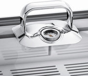 WMF Vitalis Aroma Vaporera, rustidera de inducción, 41x27x10 cm, fuente para horno de 6,5 l, pinzas de servir, tapa de cristal con borde de silicona, termómetro, rejilla de cocción, olla de cocción lenta de acero inoxidable Cromargan sin revestimiento
