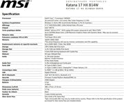 MSI Katana 17 HX B14WGK-084FR Dragon Station : Intel Core i7 14650HX - 32GB DDR5 - SSD 1TB NVMe PCIe - Nvidia RTX5070 8GB GDDR7 (TGP 105W) - 17.3" Full HD 144Hz - Windows 11 Home