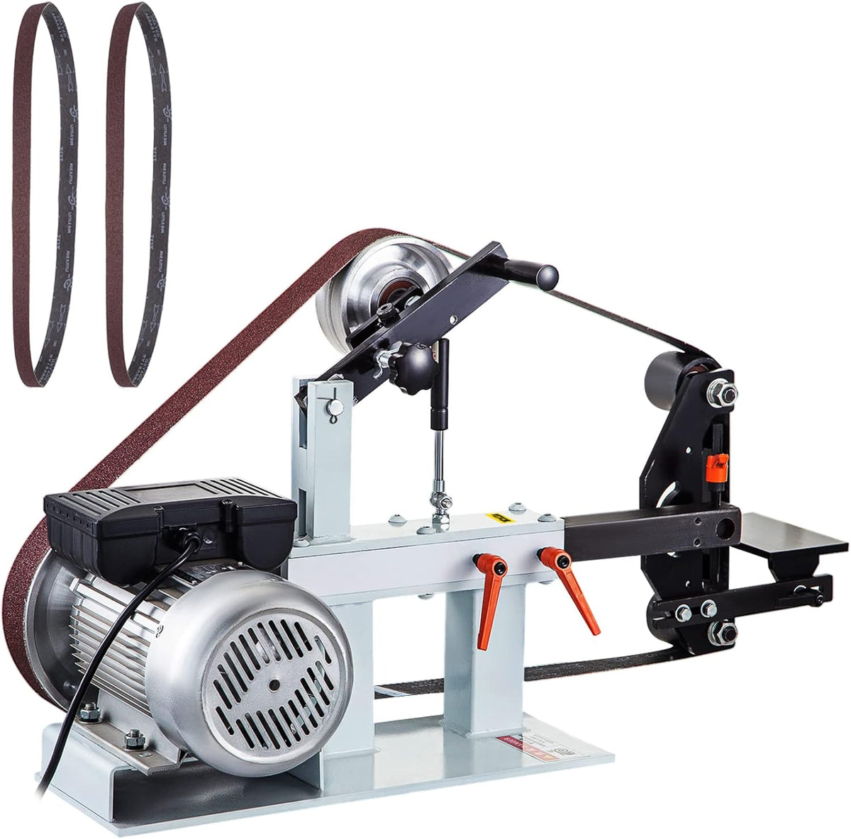 Lijadora de banda VEVOR 1500W, tamaño de banda 5,08x208,28 cm, velocidad constante 2800 r/min, lijadora de banda con varios tipos de lijado, para pulir herramientas, metal, madera y acrílico