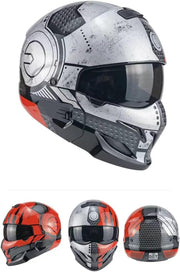 Casco de moto integral Scorpion Caimcie, casco eléctrico universal para las cuatro estaciones, casco Indian Warrior, certificación DOT/ECE, M=57-58cm