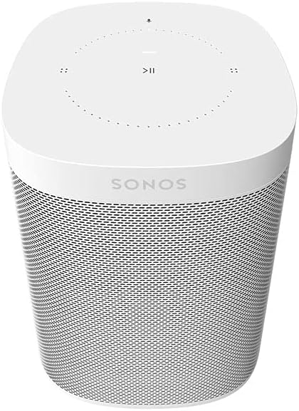 Altavoz inteligente Sonos One, blanco: altavoz Wi-Fi inteligente con control por voz de Alexa, Google Assistant y AirPlay: altavoz multisala para streaming de música ilimitado