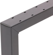 Estructura para banco, banco, silla, mesa de comedor, rincón de asiento, estructura de metal para bricolaje, banco de jardín (juego de 2, negro mate RAL 9005)