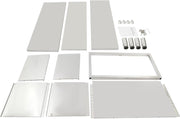 Armario de trabajo con puertas correderas, mesa de trabajo de acero inoxidable, armario de mesa de trabajo para cocina, armario de acero inoxidable independiente, mesa de acero inoxidable para cocina, restaurante, garaje, 120 x 50 x 86 cm