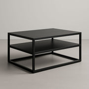 Mesa de centro de metal negro 100x60x45 cm