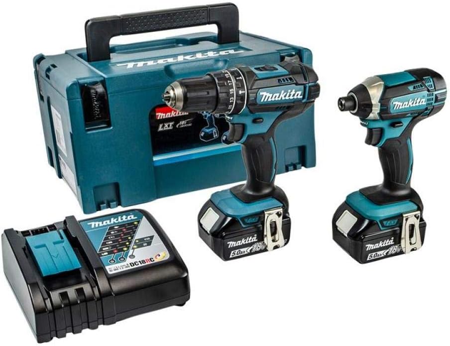 Set de 2 herramientas 18V, taladro DHP482 y atornillador de impacto DTD152 (2x5,0 Ah) - DLX2131TJ