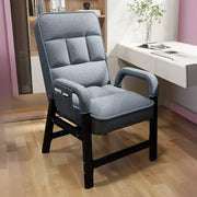 Silla de oficina moderna tapizada en gris con 4 patas