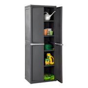 Gabinete organizador de almacenamiento de 4 estantes ajustables para garaje Sterilite, paquete de 2, gris