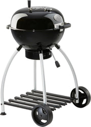 Barbacoa de carbón esférica RÖSLE No.1 Sport F50, barbacoa de carbón de alta calidad con entrada de aire ajustable, bisagra en la tapa, termómetro en la tapa, estante estable, superficie de parrilla extragrande y cámara de cocción
